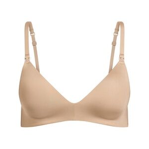 SKIMS Wireless Form Maternity T-Shirt Demi Nursing Bra in Clay Size 36C